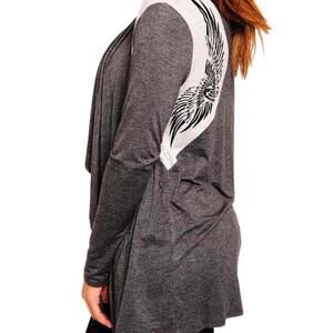 Harley-Davidson Women's Tribal Wings Long Sleeve Open Front Cardigan Size 1X/2X
